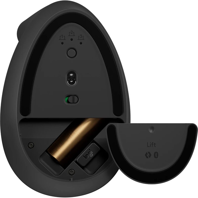 Mouse Wireless LOGITECH Lift Left Vertical, Dual Mode, 4000 dpi, Bluetooth, grafit