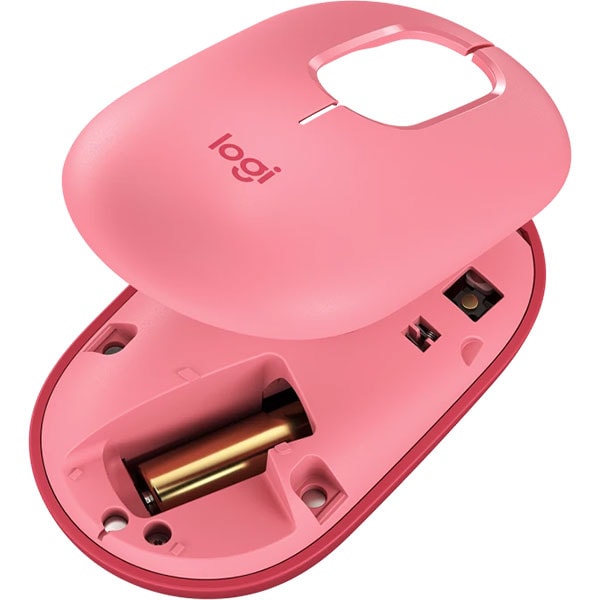 Mouse Wireless LOGITECH Pop Emoji, Dual Mode, 4000 dpi, Bluetooth, roz