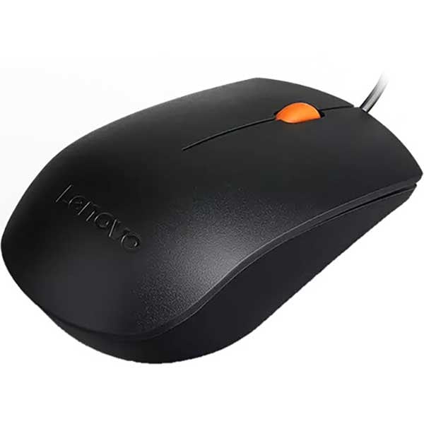 Mouse cu fir LENOVO 300, 1600 dpi, negru