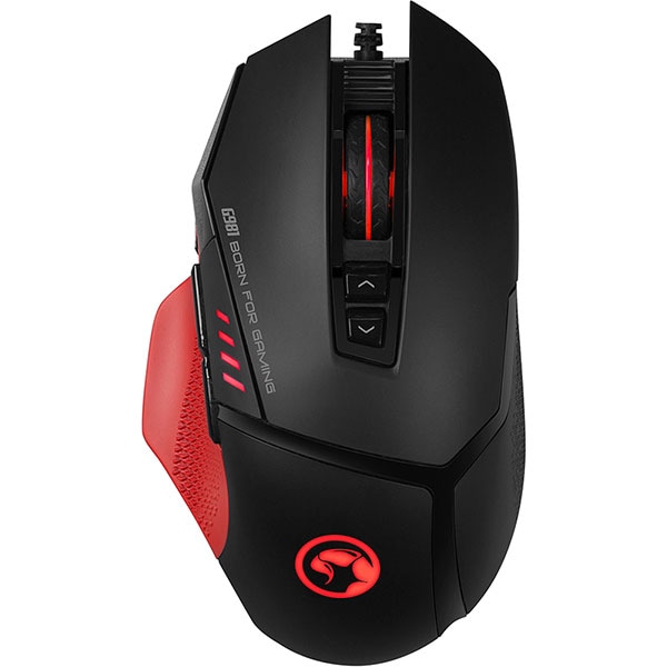 Mouse Gaming MARVO G981, 8000 dpi, negru-rosu
