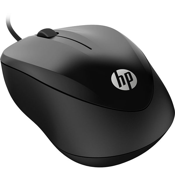 Mouse cu fir HP 1000, 1200 dpi, negru