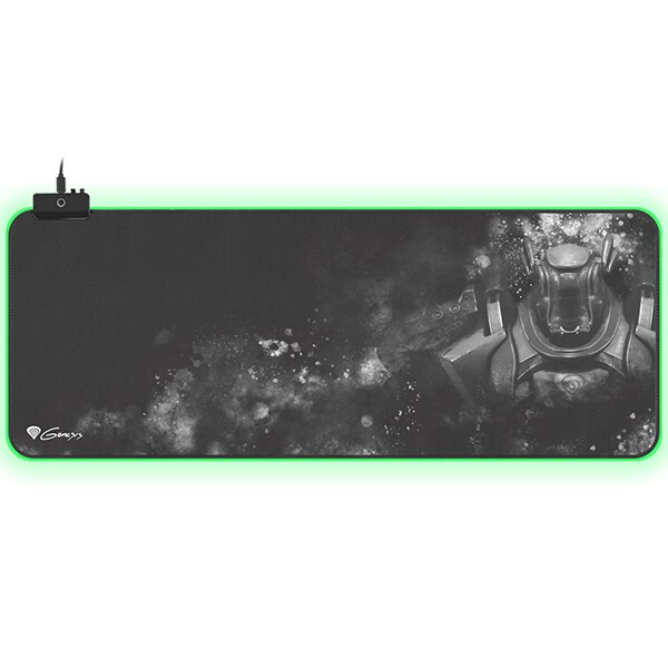 Mouse pad gaming NATEC Genesis Boron 500, iluminare RGB, marime XXL, gri-negru