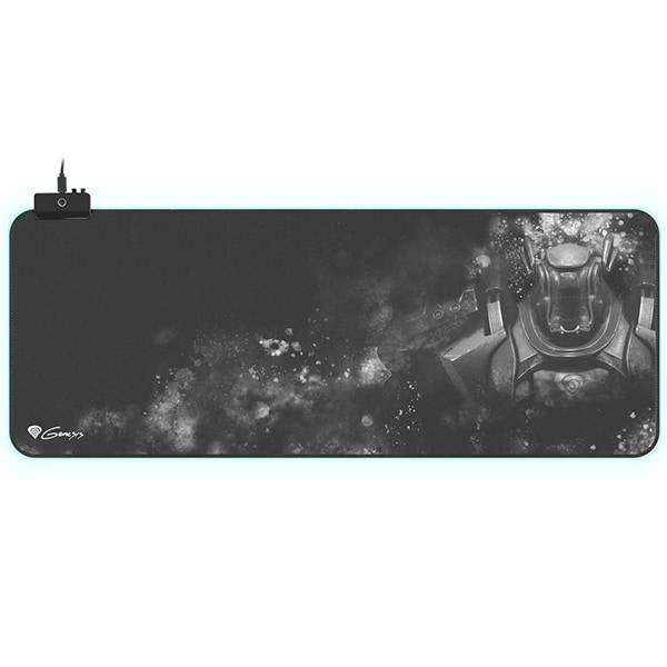Mouse pad gaming NATEC Genesis Boron 500, iluminare RGB, marime XXL, gri-negru