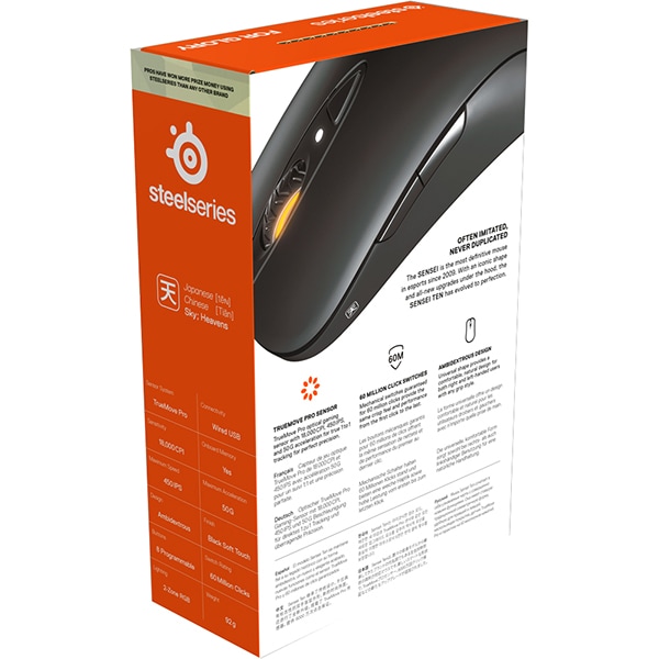 Mouse Gaming STEELSERIES Sensei Ten, 18000 dpi, negru