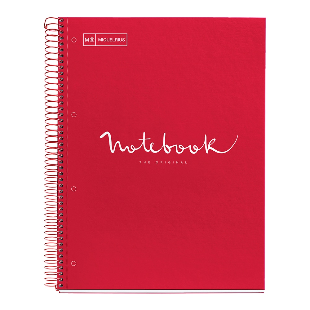 Caiet pentru scoala MIQUELRIUS, matematica, A4, 80 file, legatura spirala, rosu