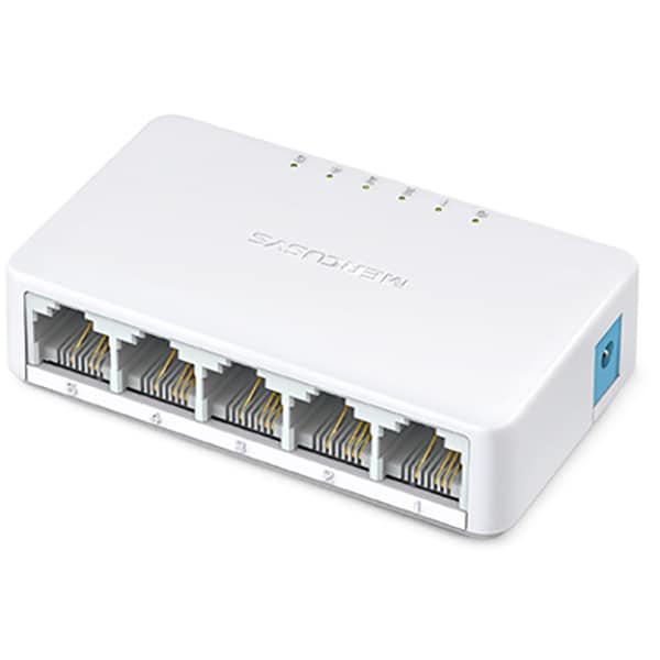 Switch MERCUSYS MS105, 5 porturi Fast Ethernet, alb