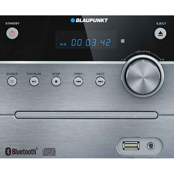 Microsistem audio BLAUPUNKT MS12BT, 10W, Bluetooth, USB, CD, Radio FM, negru