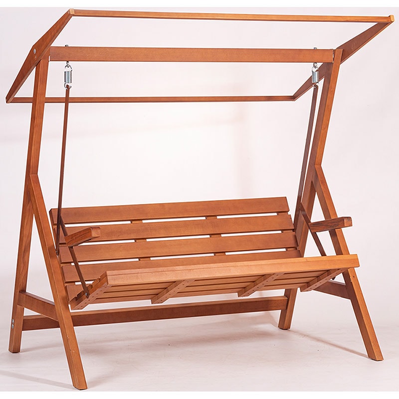 Balansoar gradina Swing 2 locuri, 170 x 100 x 165 cm, maro deschis-crem