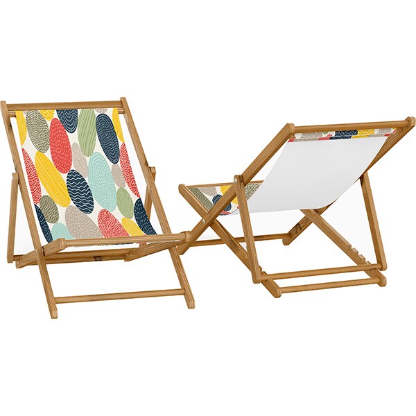 Sezlong gradina GAUGE CONCEPT Rafa CS-SNY-52, lemn, 125.5 x 62.5 x 90 cm, multicolor