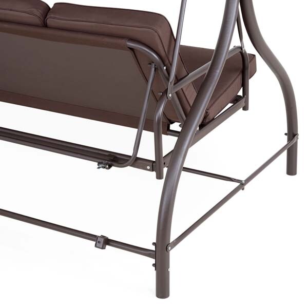 Balansoar gradina Arianna, 3 locuri, 192 x 118 x 175 cm, maro
