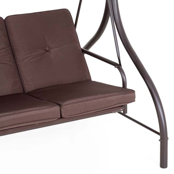 Balansoar gradina Arianna, 3 locuri, 192 x 118 x 175 cm, maro