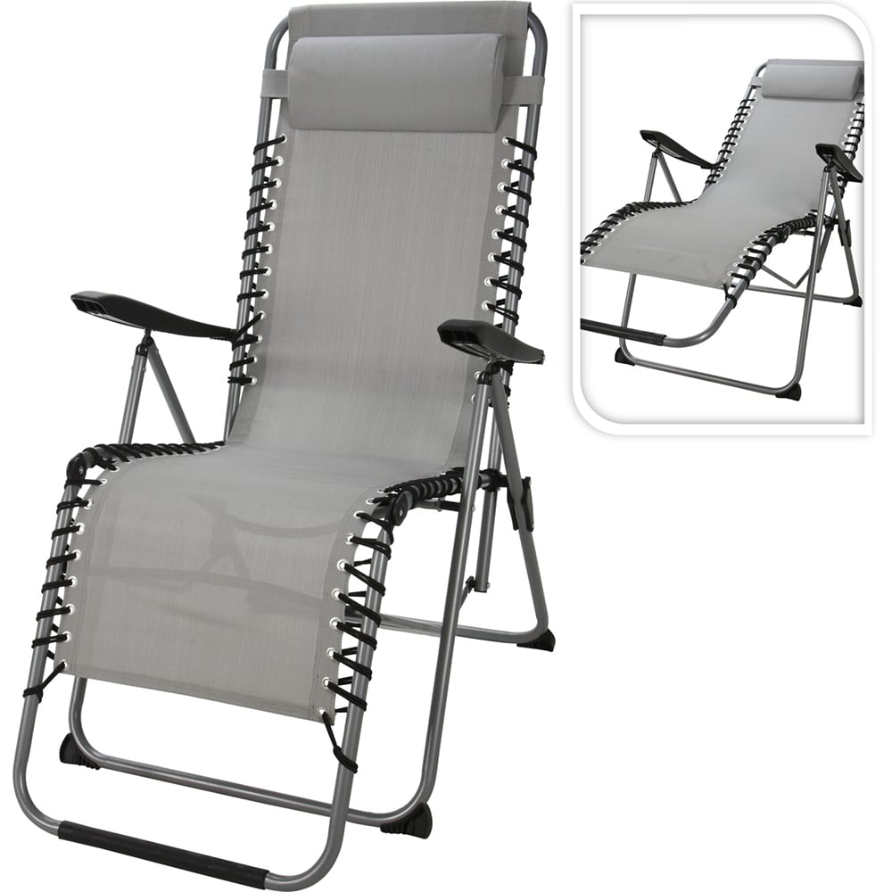 Scaun terasa KI X70000080, metal, 104 x 65 x 113 cm, gri