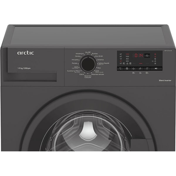 Masina de spalat rufe frontala ARCTIC AB91223XLAB, 9 kg, 1200rpm, Clasa B, negru