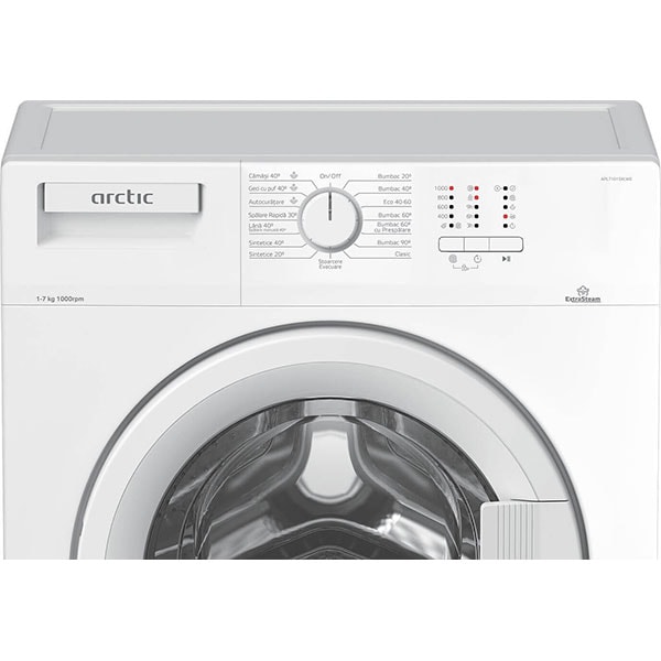 Masina de spalat rufe frontala slim ARCTIC APL71015XLW0, 7 kg, 1000rpm, Clasa E, alb