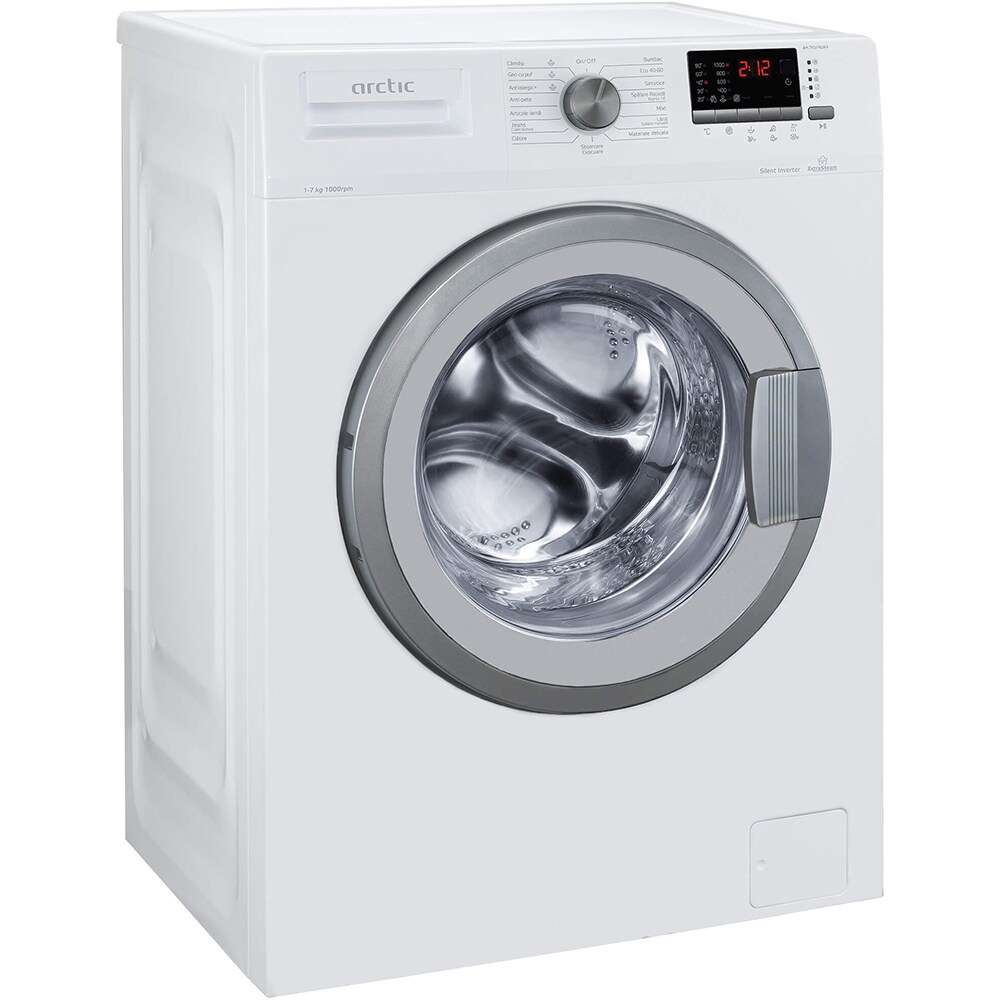 Masina de spalat rufe frontala ARCTIC APL71024XLW3, Extra Steam, 7kg, 1000rpm, Clasa D, alb