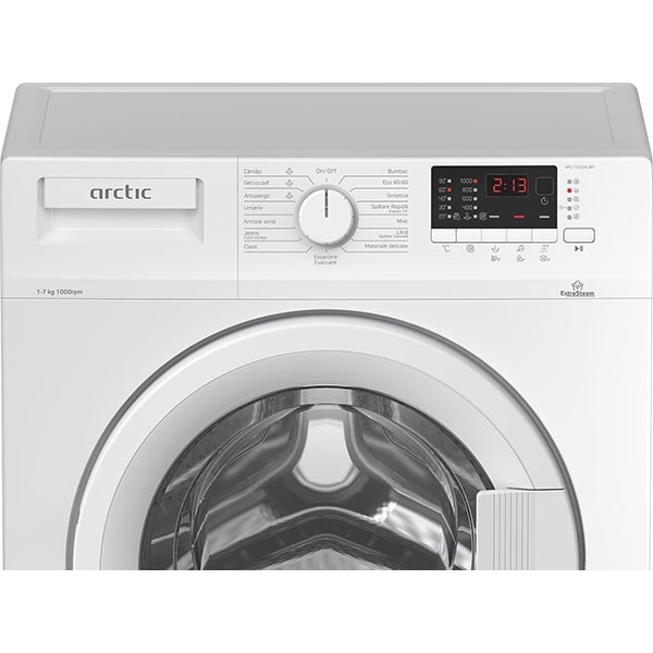 Masina de spalat rufe frontala slim ARCTIC APL71025XLW0, 7 kg, 1000rpm, Clasa E, alb