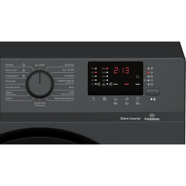 Masina de spalat rufe frontala slim ARCTIC APL71224XLAB, 7 kg, 1200rpm, Clasa D, negru