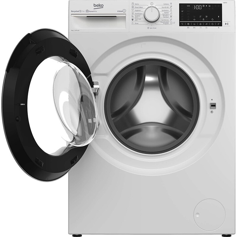 Masina de spalat rufe frontala BEKO B3WFU782CWB, SteamCure, 8kg, 1200rpm, Clasa C, alb