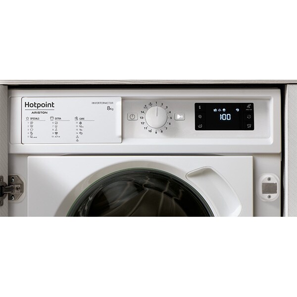 Masina de spalat rufe incorporabila HOTPOINT BI WMHG 81484 EU, 8 kg, 1400rpm, Clasa C, alb