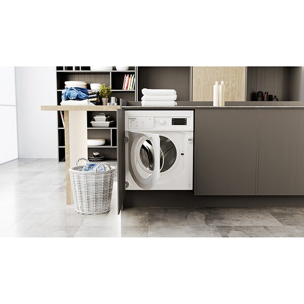Masina de spalat rufe incorporabila HOTPOINT BI WMHG 81484 EU, 8 kg, 1400rpm, Clasa C, alb