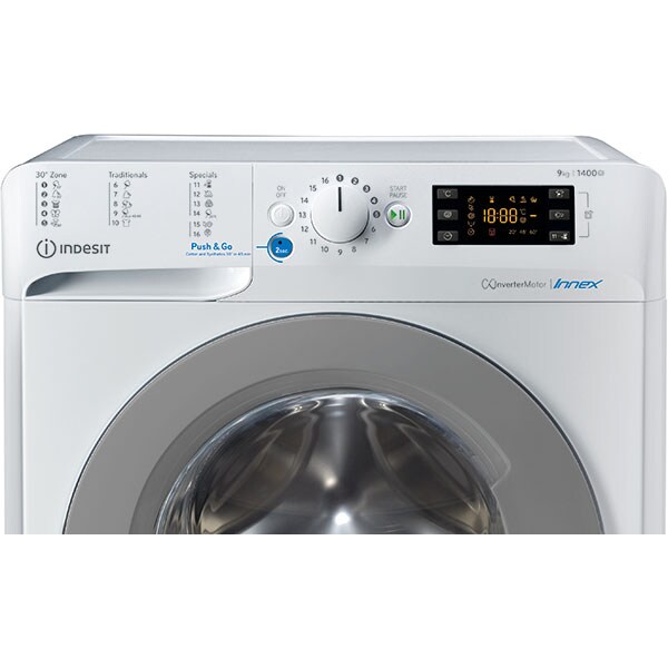 Masina de spalat rufe frontala INDESIT BWE 91485X WS EU N, 9 kg, 1400rpm, Clasa B, alb