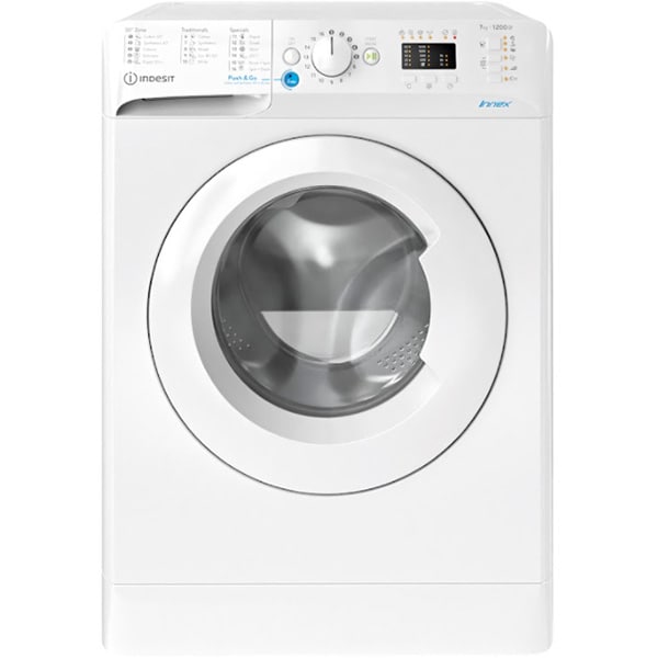 Masina de spalat rufe frontala slim INDESIT BWSA 71251 W EE N, 7 kg, 1200rpm, Clasa E, alb