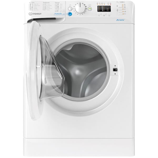 Masina de spalat rufe frontala slim INDESIT BWSA 71251 W EE N, 7 kg, 1200rpm, Clasa E, alb