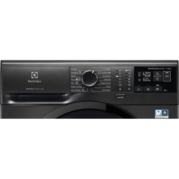 Masina de spalat rufe frontala slim ELECTROLUX PerfectCare600 EW6S406BX, 6 kg, 1000rpm, Clasa F, argintiu inchis