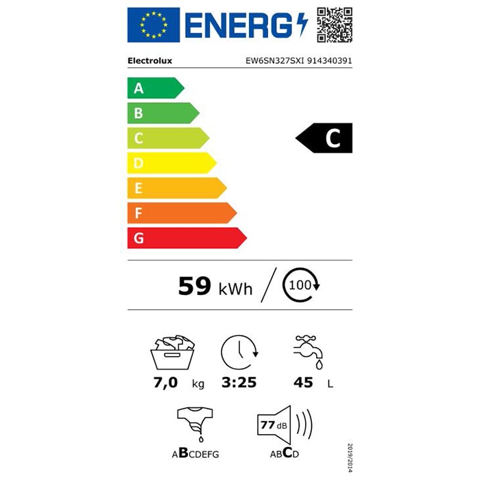 Masina de spalat rufe frontala slim ELECTROLUX PerfectCare600 EW6SN327SXI, 7 kg, 1200rpm, Clasa C, antracit