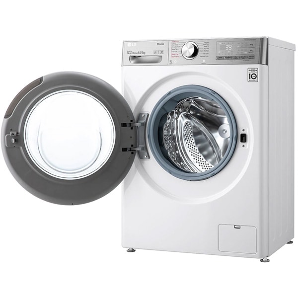 Masina de spalat rufe frontala slim cu uscator LG F2DV9S8H2E, Wi-Fi, 8.5/5 kg, 1200rpm, Clasa A/E, alb