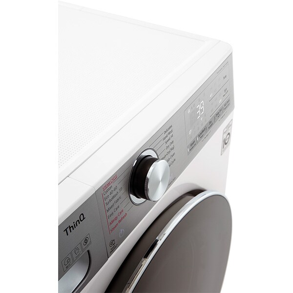 Masina de spalat rufe frontala slim cu uscator LG F2DV9S8H2E, Wi-Fi, 8.5/5 kg, 1200rpm, Clasa A/E, alb
