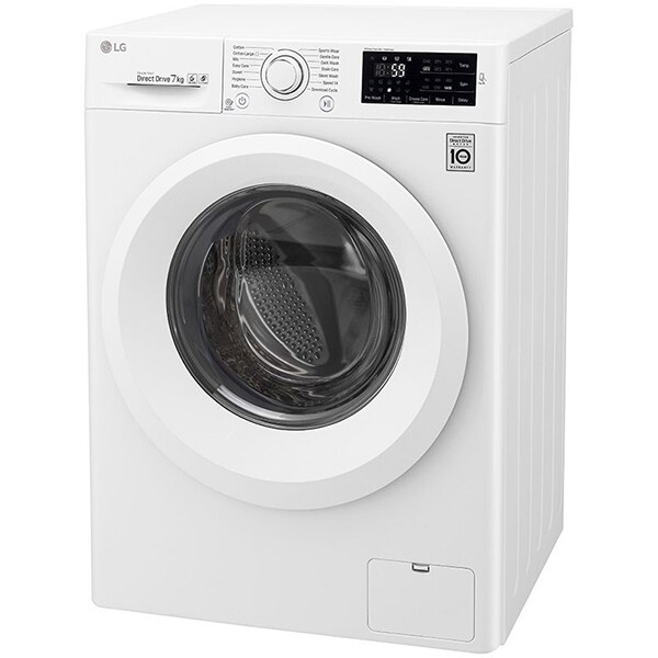 Masina de spalat rufe frontala LG F2J5QN3W, 6 Motion DD, 7kg, 1200rpm, Clasa A+++, alb