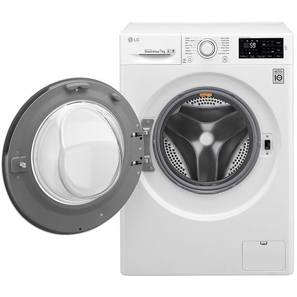 Masina de spalat rufe frontala LG F2J5QN3W, 6 Motion DD, 7kg, 1200rpm, Clasa A+++, alb