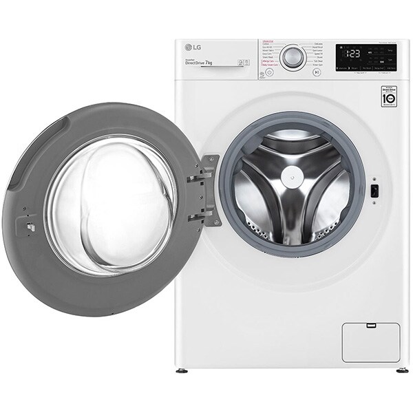 Masina de spalat rufe frontala slim LG F2WV3S7S0E, 7kg, 1200rpm, Clasa D, alb