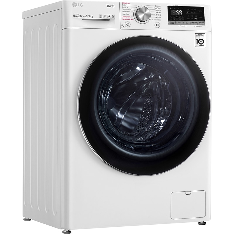 Masina de spalat rufe frontala cu uscator LG F4DV509S2E, Wi-Fi, 9/6 kg, 1400rpm, Clasa B/E, alb