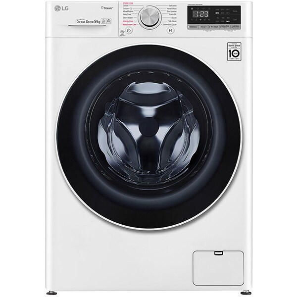 Masina de spalat rufe frontala LG F4WN409S0, 6 Motion, Wi-Fi, 9kg, 1400rpm, Clasa D, alb