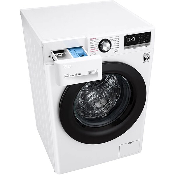 Masina de spalat rufe frontala LG F4WV310S6E, 10.5 kg, 1400rpm, Clasa B, alb