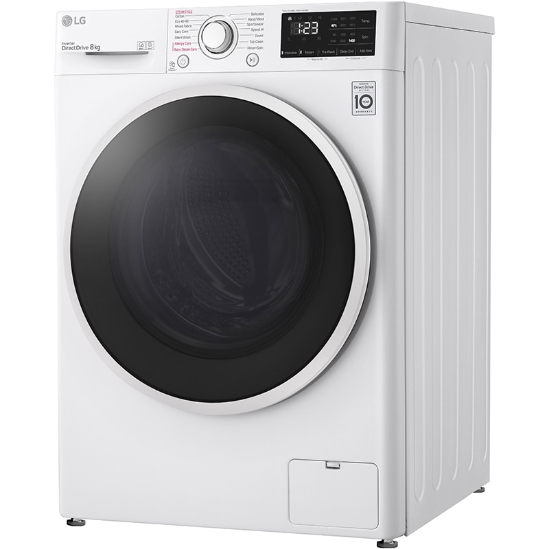 Masina de spalat rufe frontala LG F4WV3S8AIDD, 8kg, 1400rpm, Clasa B, alb