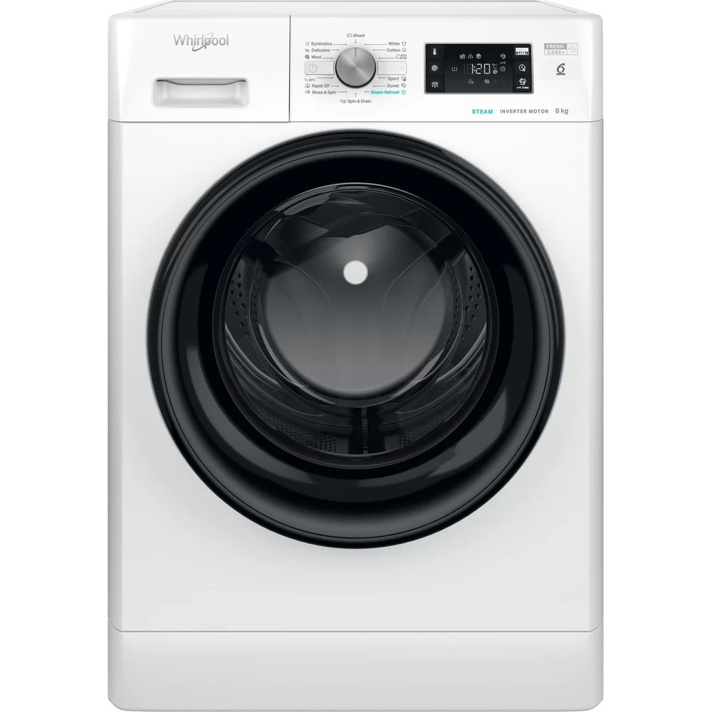 Masina de spalat rufe frontala WHIRLPOOL FFB 8469 BV EE, 6th Sense, 8 kg, 1400 rpm, Clasa A, alb