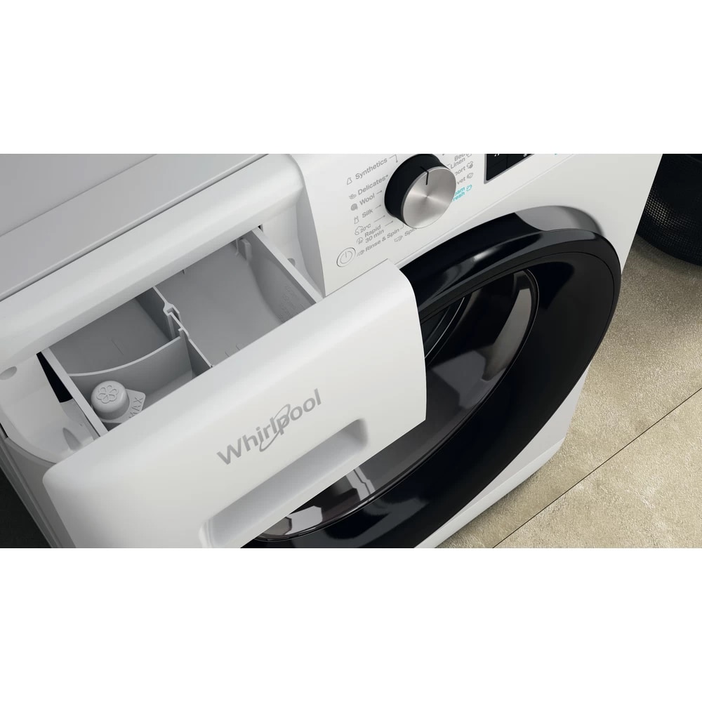 Masina de spalat rufe frontala WHIRLPOOL FFD 9469 BV EE, Steam, 6th Sense, 9 kg, 1400rpm, Clasa A, alb