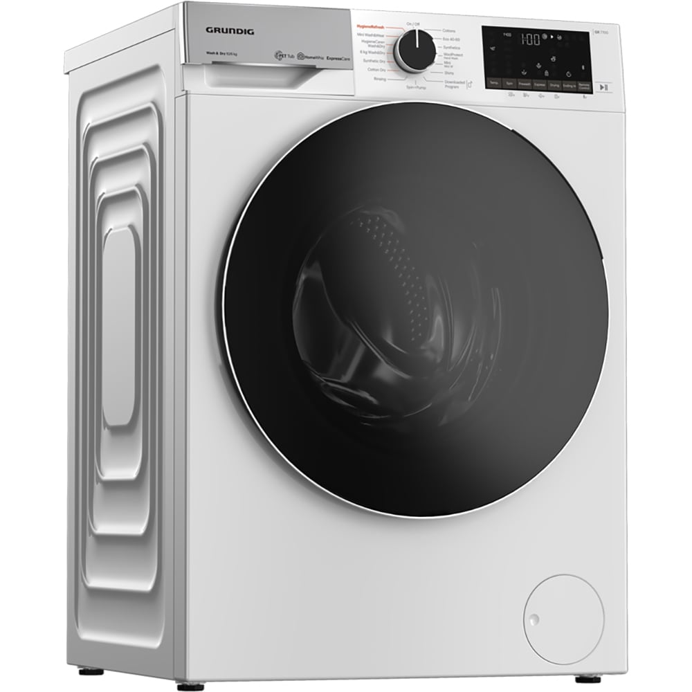 Masina de spalat rufe frontala cu uscator GRUNDIG GW7P510447W, HomeWhiz, 10/6 kg, 1400rpm, Clasa C/D, alb