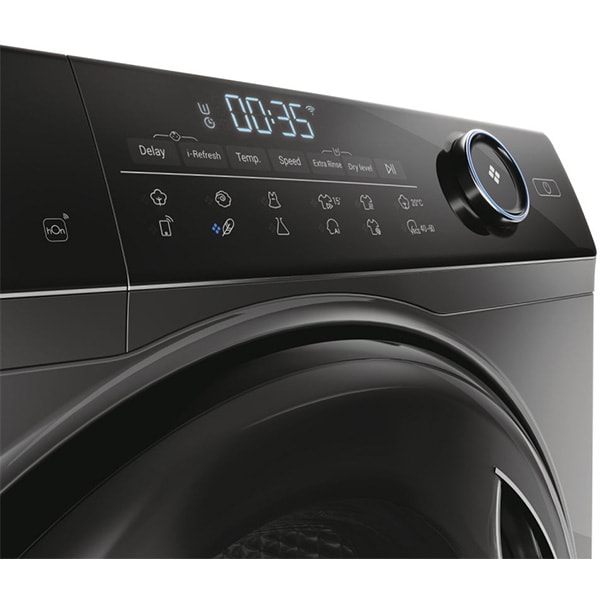 Masina de spalat frontala slim cu uscator HAIER HWD80B14959S8U1S, iRefresh, 8/5 kg, 1400rpm, Clasa A/D, antracit
