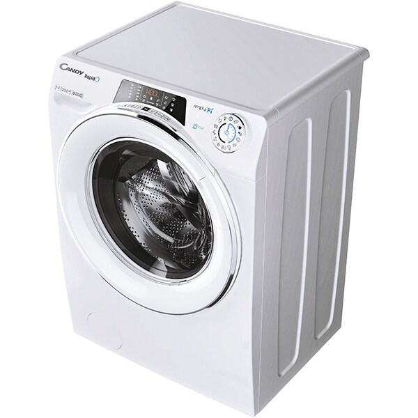 Masina de spalat rufe frontala slim Candy Rapido RO41274DWMCE/1-S, 7 kg, 1200rpm, Clasa A, alb
