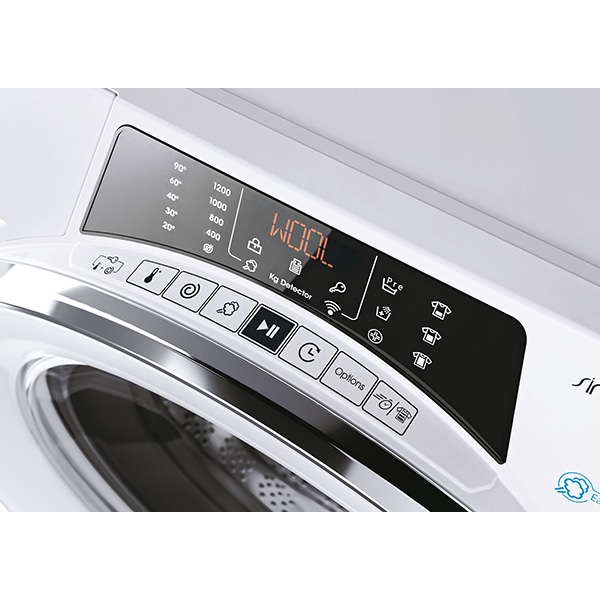 Masina de spalat rufe frontala slim Candy Rapido RO41274DWMCE/1-S, 7 kg, 1200rpm, Clasa A, alb