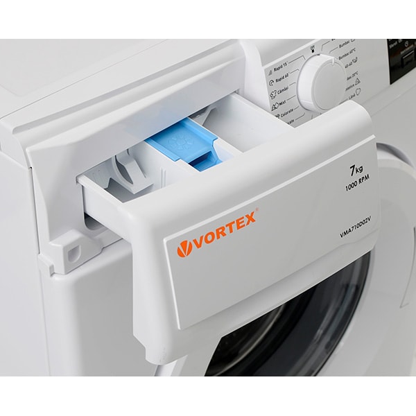 Masina de spalat rufe frontala VORTEX VMA710D02V, 7 kg, 1000rpm, Clasa D, alb