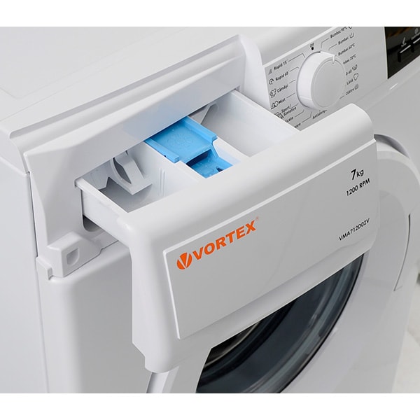 Masina de spalat rufe frontala VORTEX VMA712D02V, 7 kg, 1200rpm, Clasa D, alb