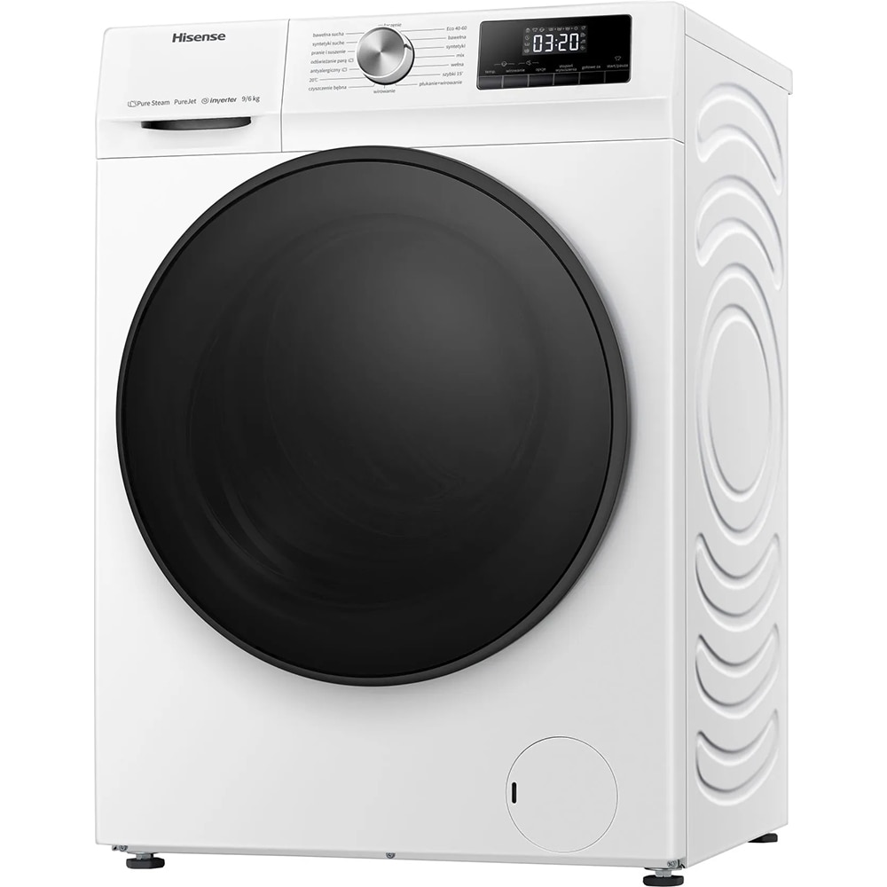 Masina de spalat rufe frontala cu uscator HISENSE WDQA9014EVJM, SteamTech, 9/6 kg, 1400rpm, Clasa A/D, alb