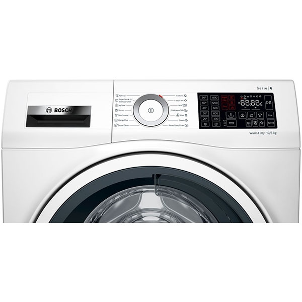 Masina de spalat rufe frontala cu uscator BOSCH WDU28540EU, 10/6kg, 1400rpm, Clasa A, alb