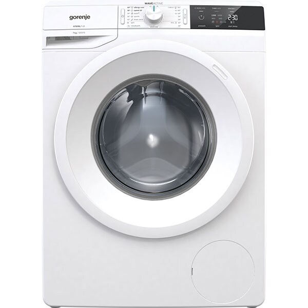Masina de spalat rufe frontala slim GORENJE WE72S3, WaveActive, 7 kg, 1200rpm, Clasa D, alb
