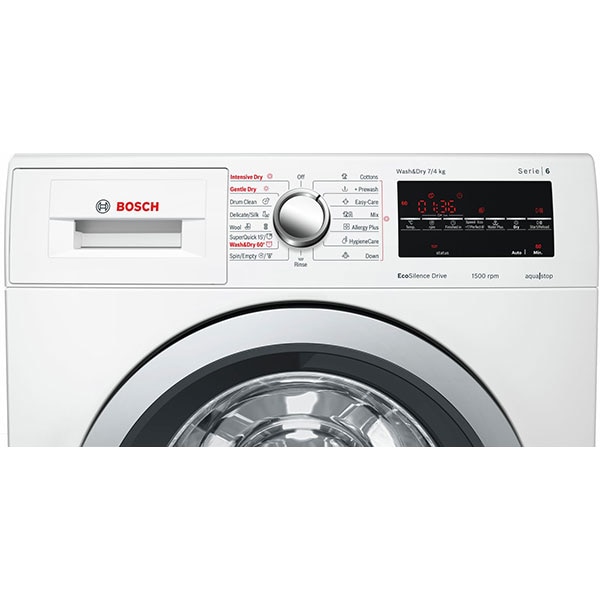 Masina de spalat rufe frontala cu uscator BOSCH WVG30442EU, 7/4kg, 1500rpm, Clasa A, alb